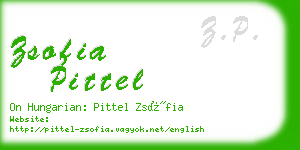 zsofia pittel business card